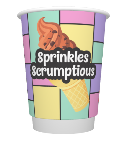 SPRINKLES 12OZ DW P2P CUP - 500(N)